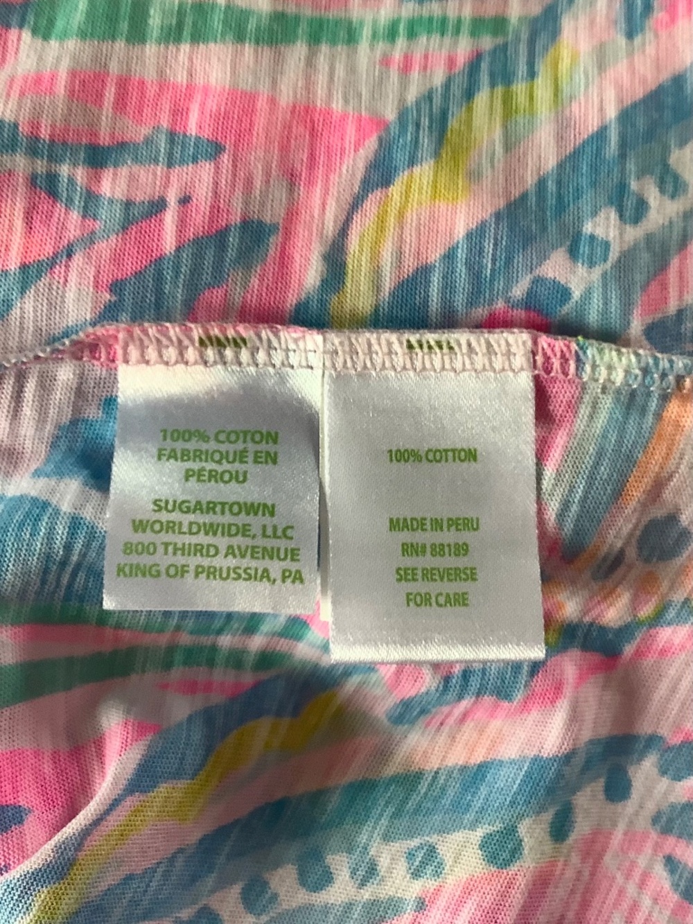 LILLY PULITZER Etta V-Neck Top Carnival Coral SZ XXL - Picture 11 of 12